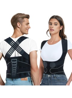 Back Brace Posture Corrector for Women and Men, Support Waist Lumbar Back Straightener with Spine Vertical Alignment System, Lower Back Pain Relief, Instant Posture Corrector(M)