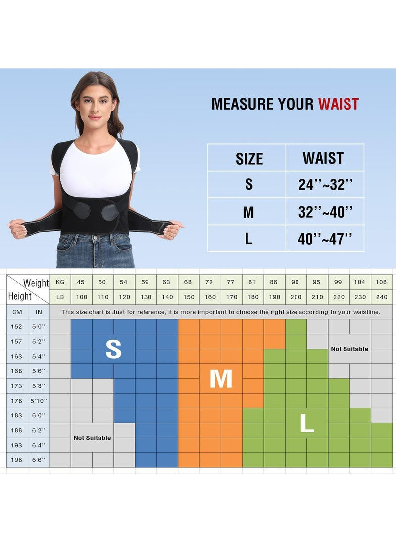 CMGTYYD - Back Brace Posture Corrector for Women and Men, Support Waist Lumbar Back Straightener with Spine Vertical Alignment System, Lower Back Pain Relief, Instant Posture Corrector(M) - Image 1