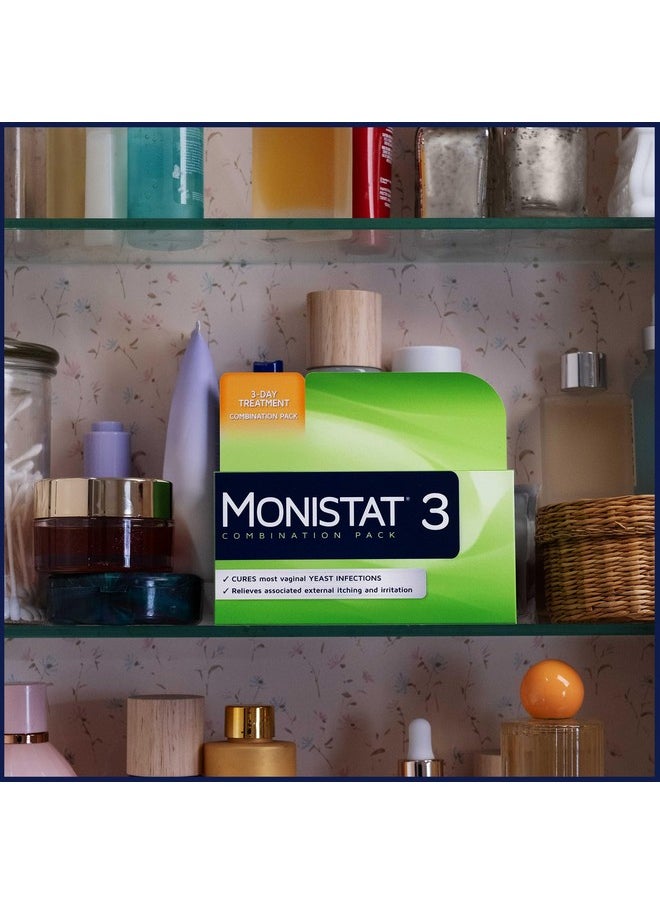 Monistat Monistat 3 Day Yeast Infection Treatment for Women, 3 Miconazole Pre-Filled Cream Applicators, 1 Pack  - Image 2