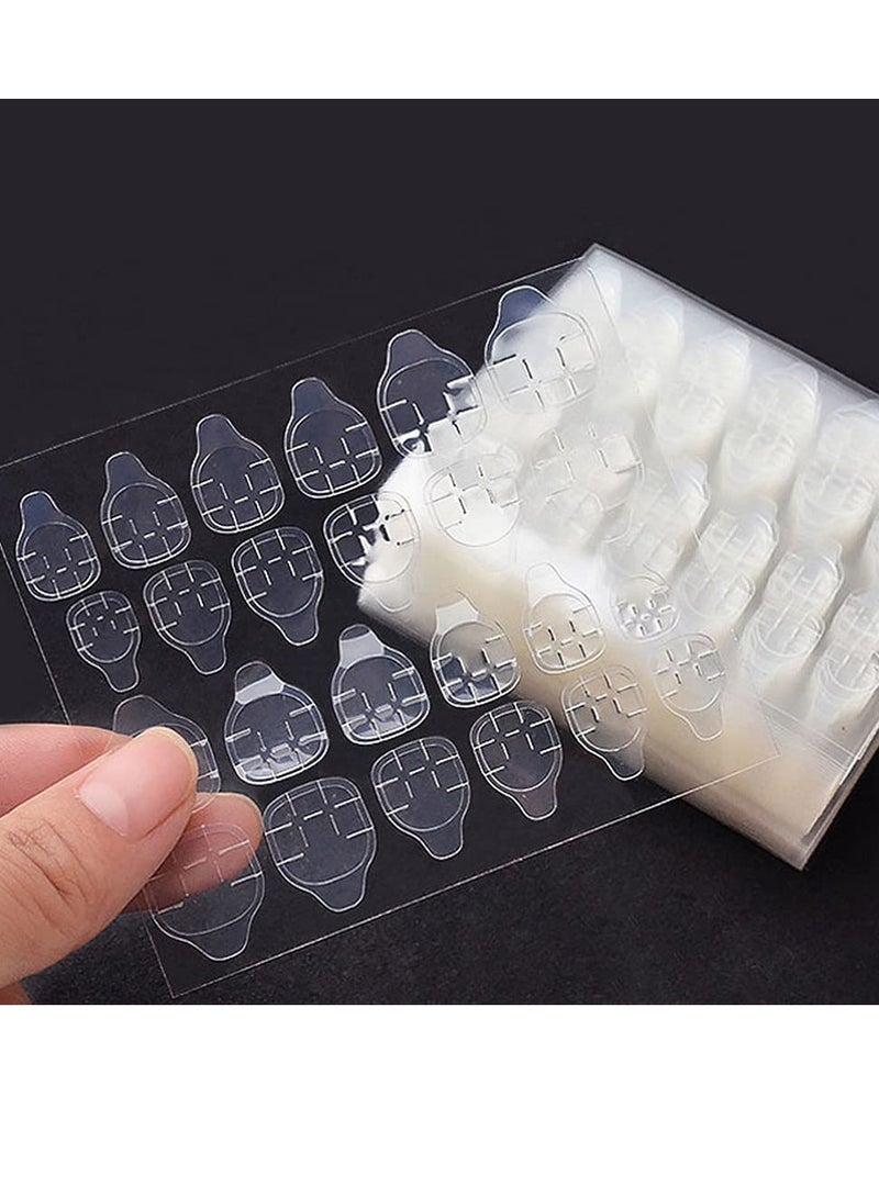 Excefore 20 Sheets Nail Glue Stickers Double Side for Press on Nails Stickers, Waterproof Breathable False Nail Tips Jelly Adhesive Nail Tabs Glue - Image 1