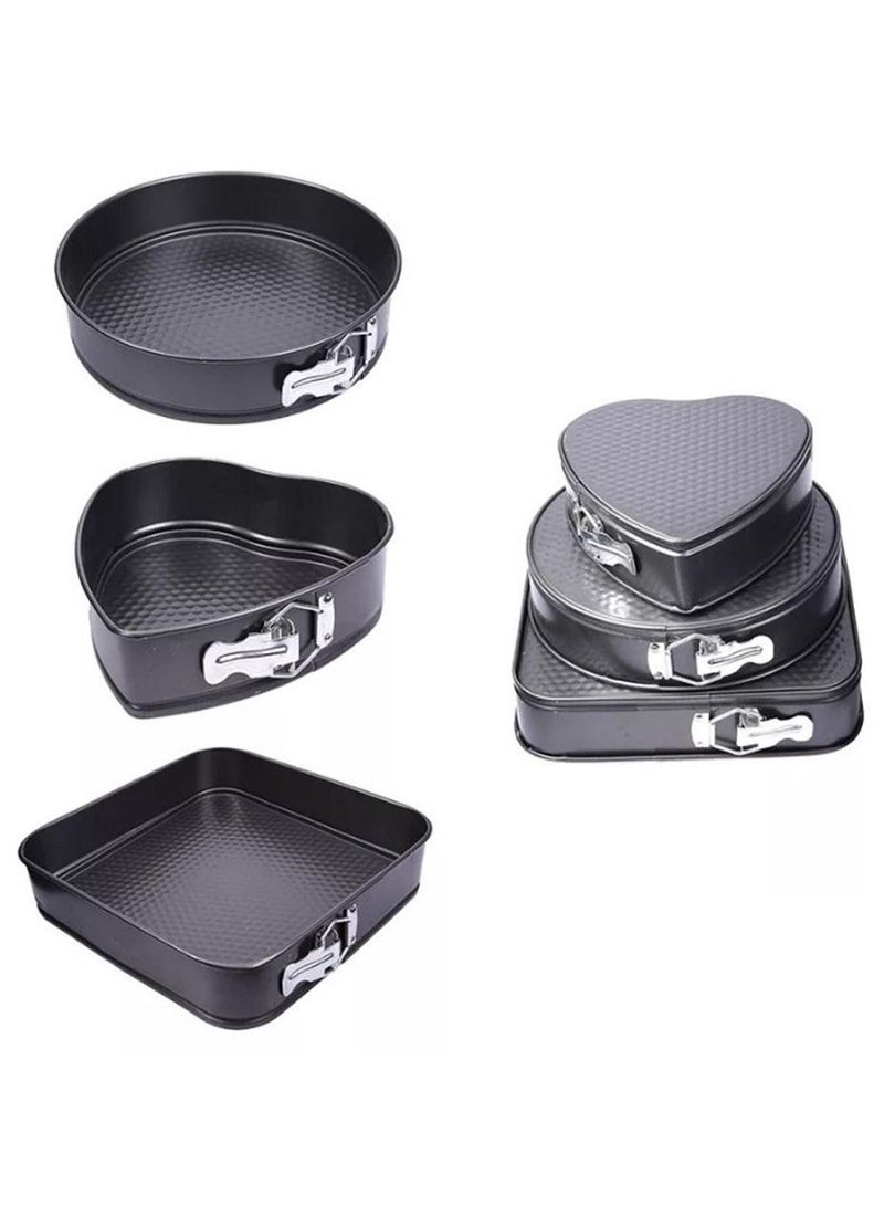 DubaiGallery 3-Piece Round Shape Cake Mold Set Black - Image 2