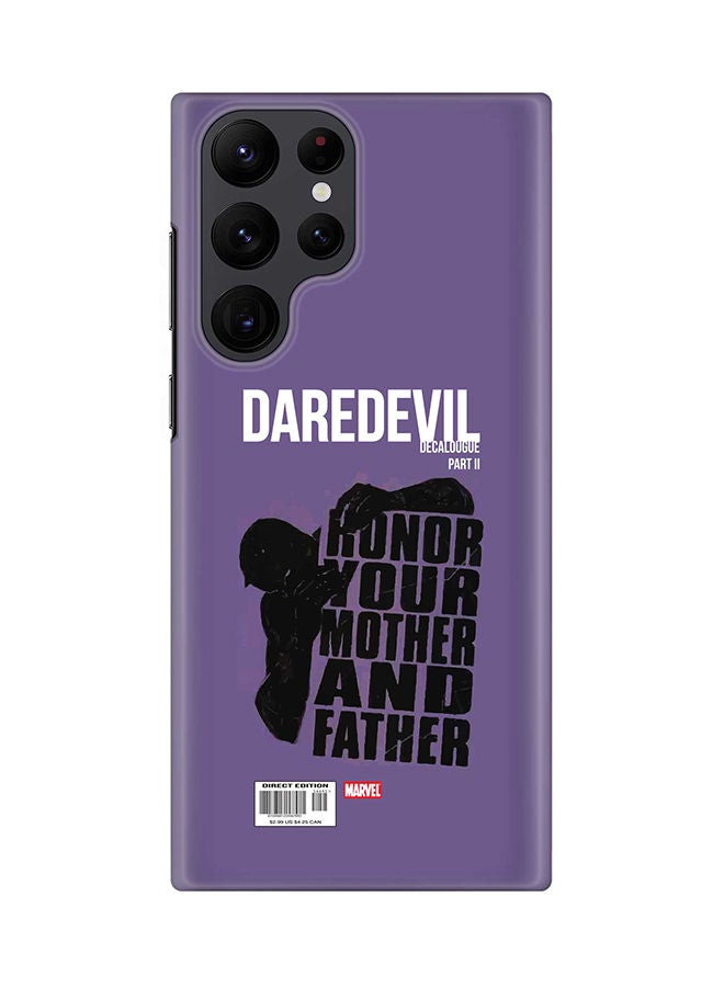 Stylizedd Case for Samsung Galaxy S22 Ultra 5G Snap Case Slim Snap Classic Series Shield Matte Finish Print - Daredevil Comic Cover - Image 1