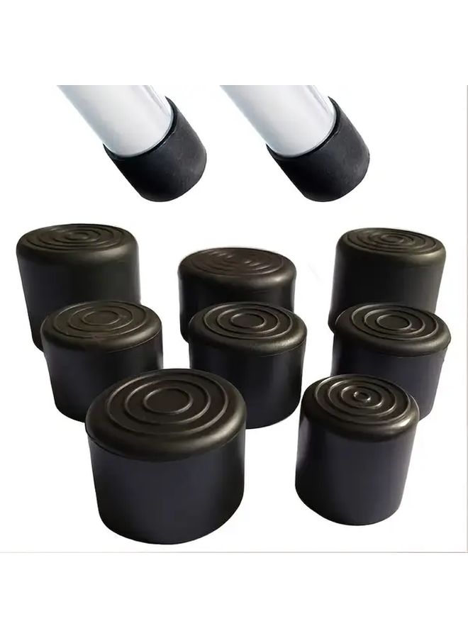 10pcs Black PVC Chair Leg Covers NonSlip Wearproof Waterproof For Indoor Outdoor - Image 5