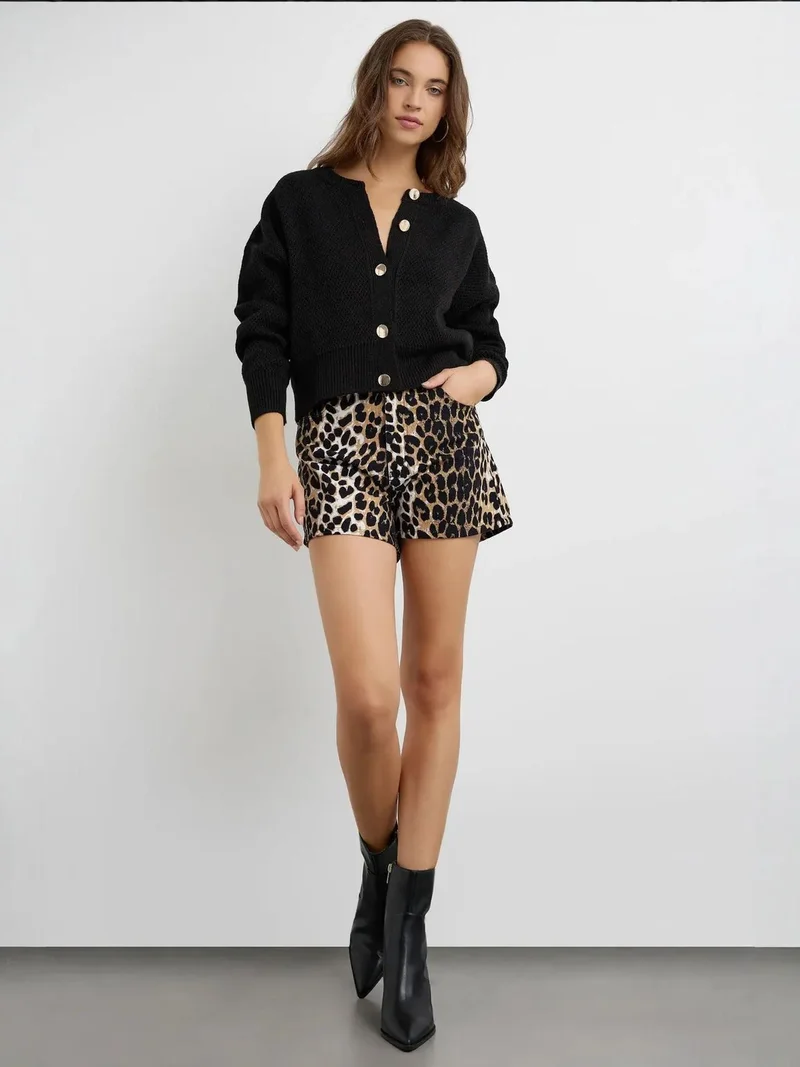 HICCUP Textured Buttoned Cardigan