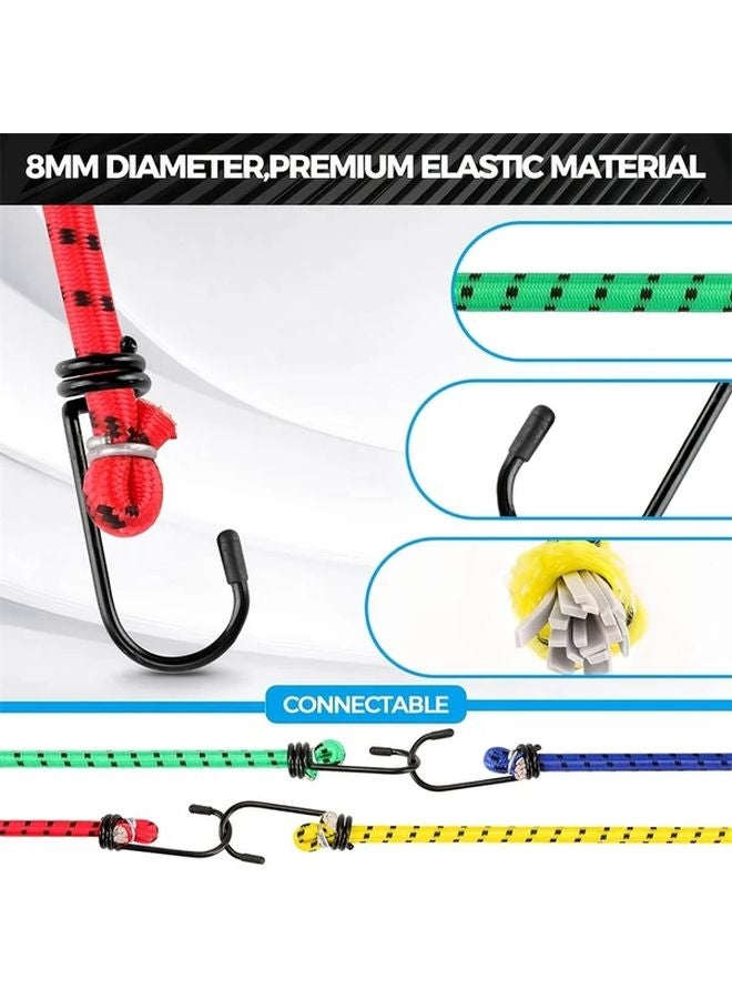 12 Heavy Duty Elastic Ropes with Hooks 12 Pieces Set for Bikes Cars Camping Sports Gear - Image 5