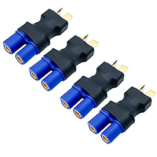 FLY RC 4 Pcs T Male Plug to EC3 Female Connector Plug Adapter for RC Lipo Battery - Image 1