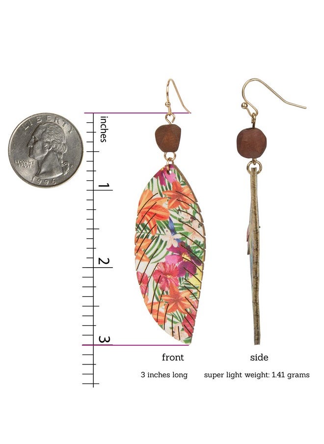 SPUNKYsoul - Tropical Hibiscus Flower Earrings Jewelry For Women (Tropical Flowers) - Image 1