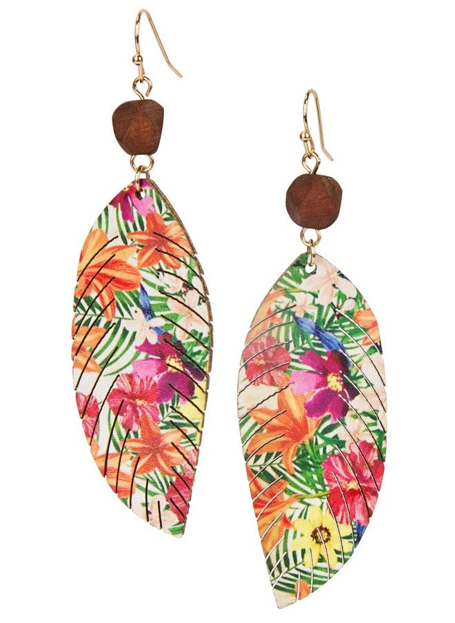 SPUNKYsoul - Tropical Hibiscus Flower Earrings Jewelry For Women (Tropical Flowers) - Image 1