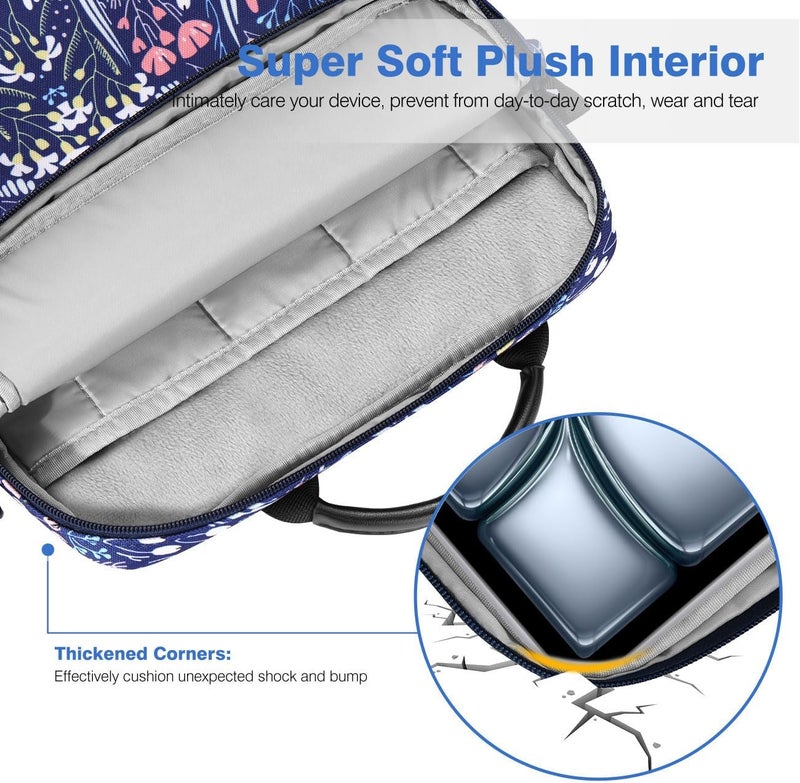 Dadanism 13 Inch Tablet Sleeve Shoulder Bag with Handle for iPad Pro 13" M4 2024, iPad Air 13", iPad Pro 12.9", Galaxy Tab S10+ Plus/S9 FE+/S9+ Plus 12.4", reMarkable Paper Pro 11.8", Night Blue - Image 4