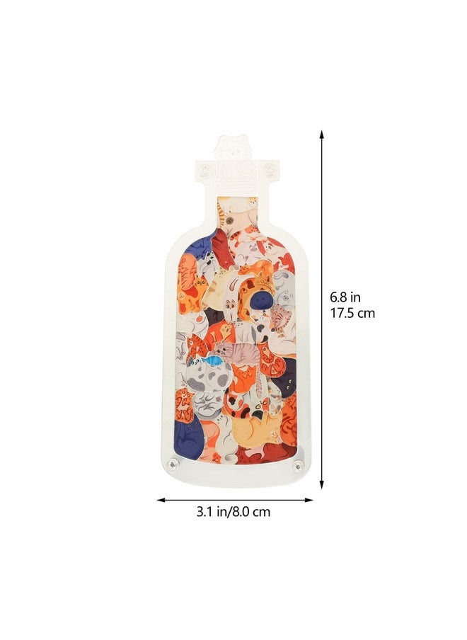 Toyvian 1 Set Transparent Puzzle Drift Bottle Adornment Desktop Adornment Home Decoration Desktop Ornament Kids Puzzle Decoration Puzzle Toy Tabletop Adornment Drift Bottle Ornament  - Image 4