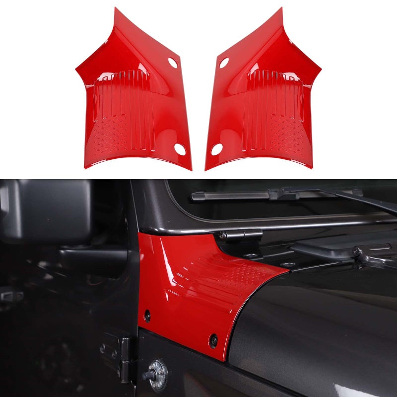 CheroCar for Jeep JL Cowl Cover Body Armor Exterior Accessories for 20182022 Jeep Wrangler JL JLU Jeep Gladiator JT 24 Door Carbon Fiber