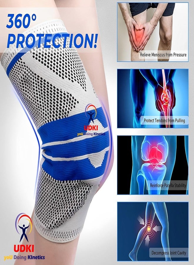 UDKI Classic Breathable Knee Support with High-Elastic Spring Stabilizer and Silicone Strip | Unisex Design for Knee Pain Relief, Ideal for Athletes and Gym Enthusiasts - Image 3