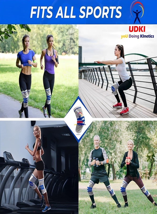 UDKI Classic Breathable Knee Support with High-Elastic Spring Stabilizer and Silicone Strip | Unisex Design for Knee Pain Relief, Ideal for Athletes and Gym Enthusiasts - Image 5