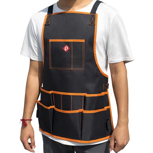 PAHAL Tool Apron with Pockets for Electrician, Carpenter, Gardener & Workshop – Heavy Duty Work Apron Organizer with Adjustable Straps, for Men & Women, Garden & Workshop Use (60x61 cm) - Image 1