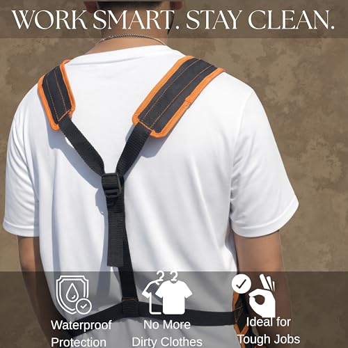 PAHAL Tool Apron with Pockets for Electrician, Carpenter, Gardener & Workshop – Heavy Duty Work Apron Organizer with Adjustable Straps, for Men & Women, Garden & Workshop Use (60x61 cm) - Image 3