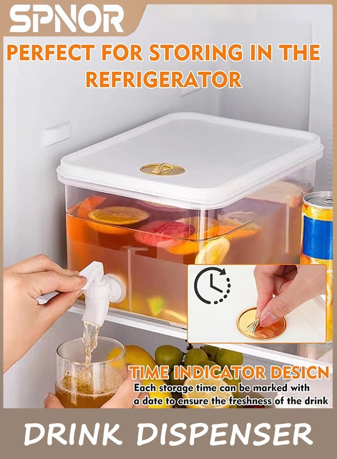 Spnor 10L مشروب موزع الثلاجة مع Spigot موزع المياه التسرب الدليل الأغطية فلتر الشاشة حاوية عصير المشروبات مختومة البلاستيك ليموناد الحليب بارد مشروب ساخن الشاي كرة للحزب - Image 3