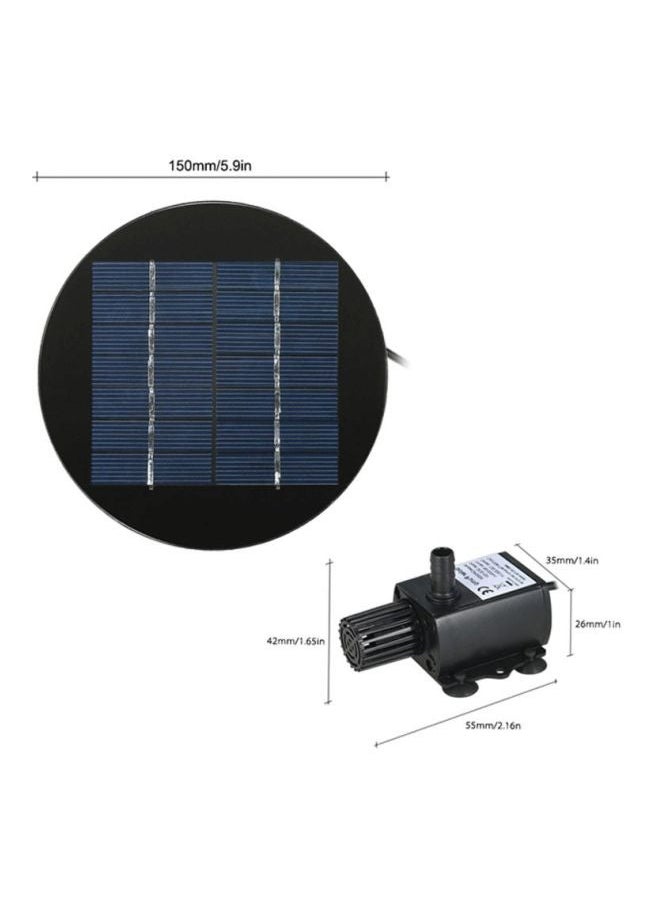 NIBEMINENT Solar Powered Fountain Submersible Water Pump Black 16 x 4.5cm  - Image 3