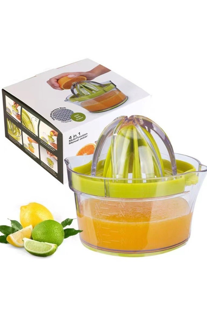 عصير الليمون برتقالي العصير اليدوي مع كأس قياس داخلي ومضخة - Image 2