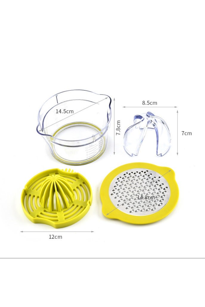 عصير الليمون برتقالي العصير اليدوي مع كأس قياس داخلي ومضخة - Image 4