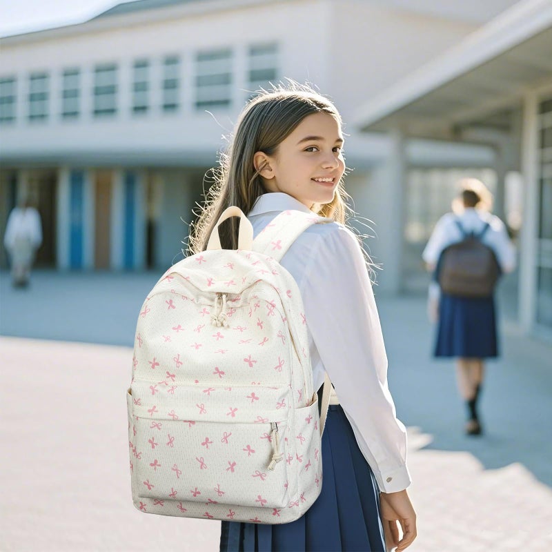 LEDAOU School Backpack for Teen Girls Elementary Middle School Bookbag Kids Backpacks Women Laptop Backpack Lightweight Travel Daypack - Image 4