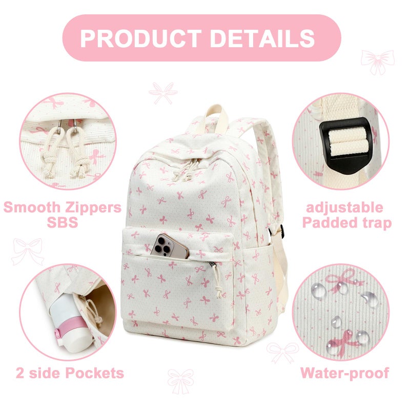 LEDAOU School Backpack for Teen Girls Elementary Middle School Bookbag Kids Backpacks Women Laptop Backpack Lightweight Travel Daypack - Image 3