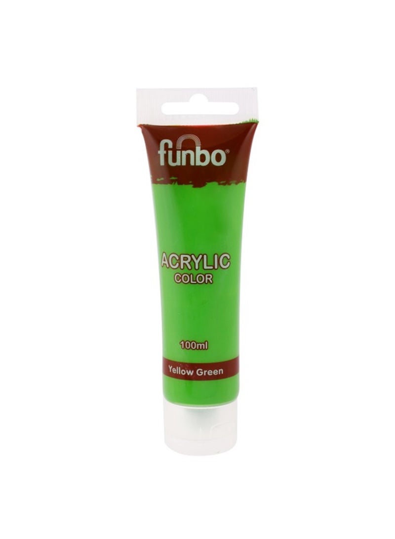 Funbo Acrylic Colour Tube 100ml Yellow Green
