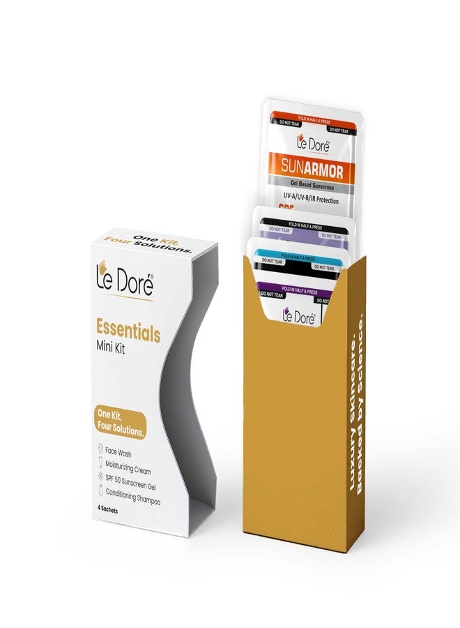 Le Dore Essential Kit With Sunscreen, Face Wash, Shampoo & Moisturiser | Mini Travel Kit | For Men & Women - Image 1