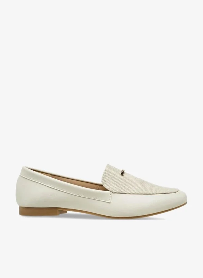 Flora Bella By Shoexpress CREAM Flora Bella Women Textured Loafers for Women | Best Price UAE