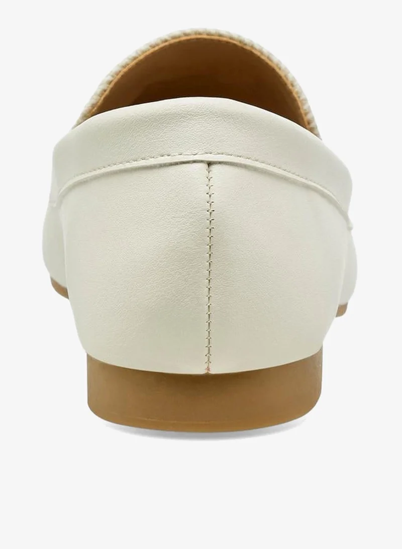 Flora Bella By Shoexpress CREAM Flora Bella Women Textured Loafers for Women | Best Price UAE