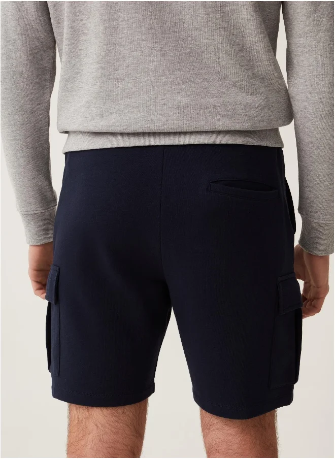 او في اس Grand&Hills plush cargo Bermuda joggers