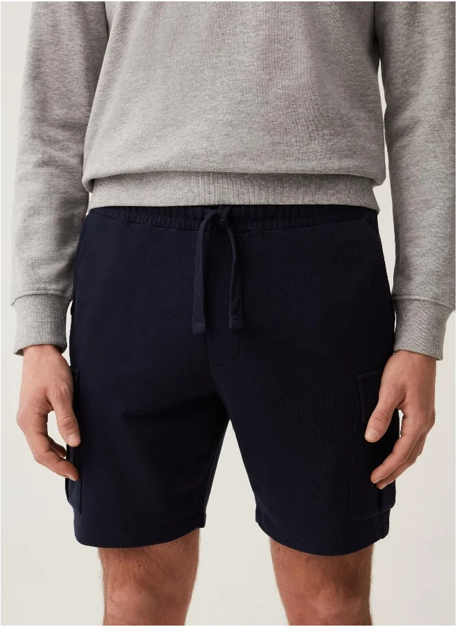 او في اس Grand&Hills plush cargo Bermuda joggers