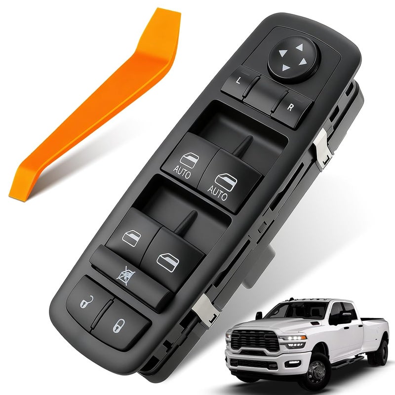 Dacall Power Window Switch Fit for 2009 2010 2011 2012 Dodge Ram 1500 2500 3500 Truck Quad Cab/Crew Cab Front Left Driver Side, Door & Windows Control, Replaces 4602863AD, 4602863AB, 4602863AC - Image 1
