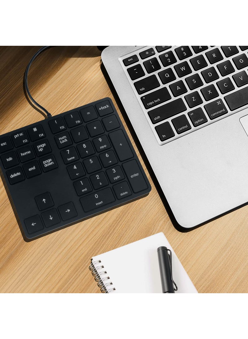 Merdia Merdia Numeric Keypads Wired Numpad 34 Keys External Mini Slim Keyboard Magic Force for Financial Cashier Securities-Black| Laptop Accessories | Num Pad | Number keypad for Laptop | Work Keyboard  - Image 5