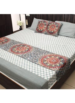 AAZEEM AAZEEM Exclusive Elegant Velvet Bed Runner Scarf Bed Decoration Design Bed Runner with 2 Cushion Covers 16X98 Inches  - Image 1