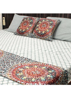 AAZEEM AAZEEM Exclusive Elegant Velvet Bed Runner Scarf Bed Decoration Design Bed Runner with 2 Cushion Covers 16X98 Inches  - Image 2