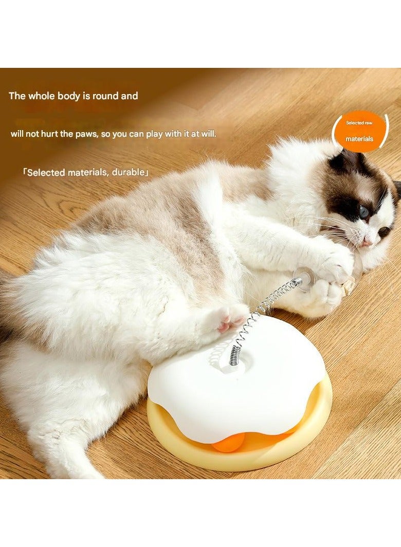 Cat Toy Treat Dispensing Ball Cat Teaser Wand Cat Playground Turntable – Self-Entertaining Essential Pet Supplies - Image 2