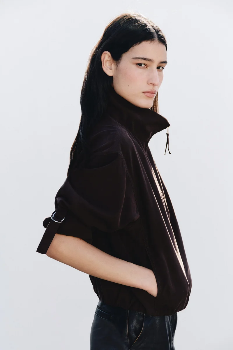 H&M  Oversized bubble-hem jacket for Women | Best Price UAE