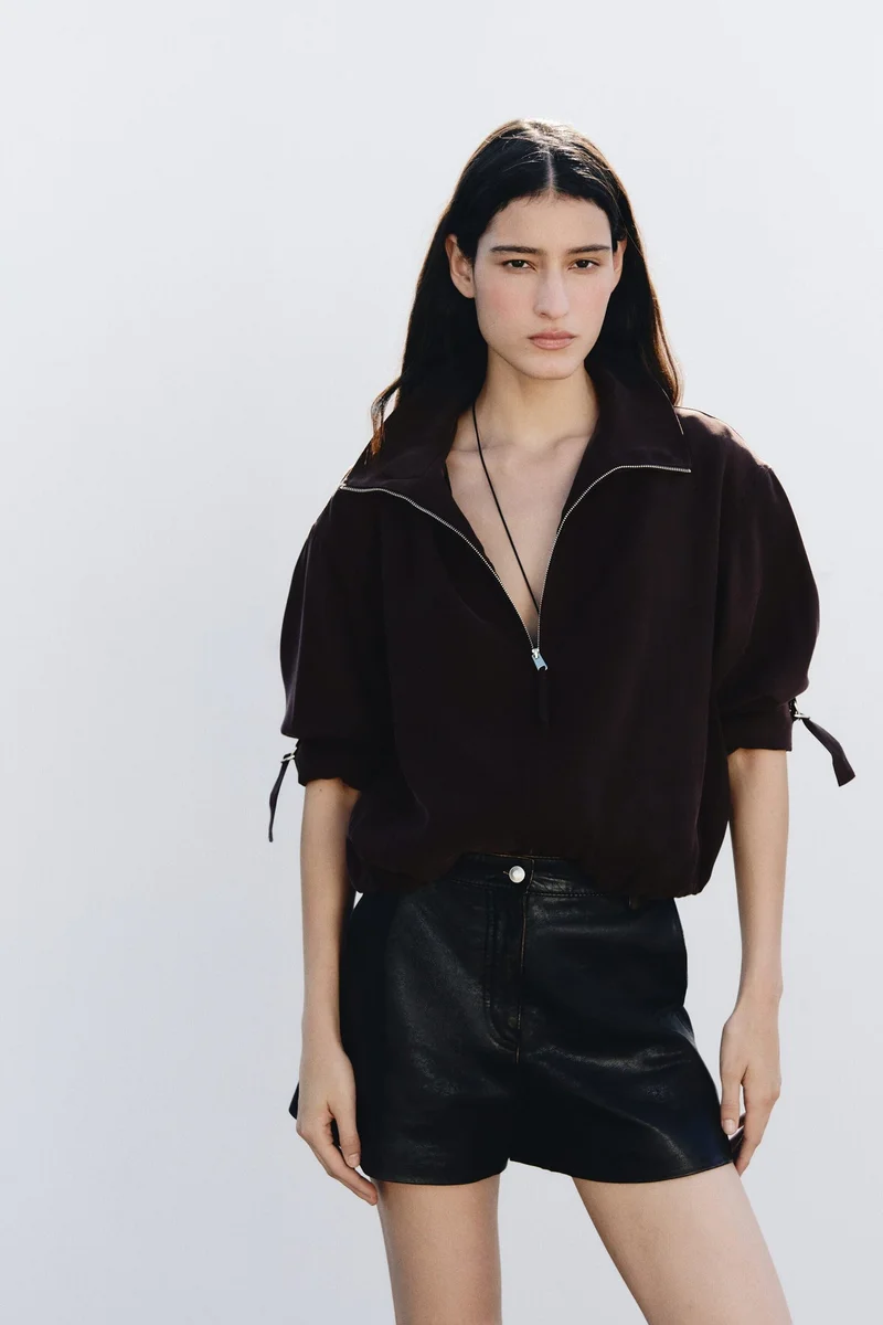 Oversized bubble-hem jacket