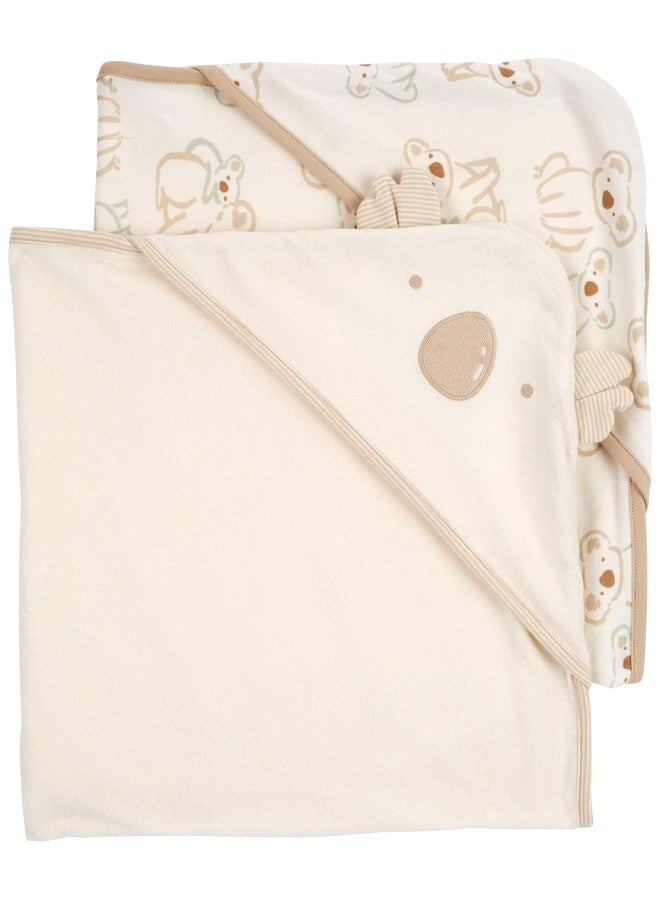 Carter's Baby Hooded Towel (2-pk Ivory/Khaki) - Image 1