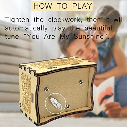 Sooharic Daughter Gifts from Dad, Wooden Music Box, Dad to Daughter Gifts, Suitable for Birthday/Christmas/Keepsake - Image 4