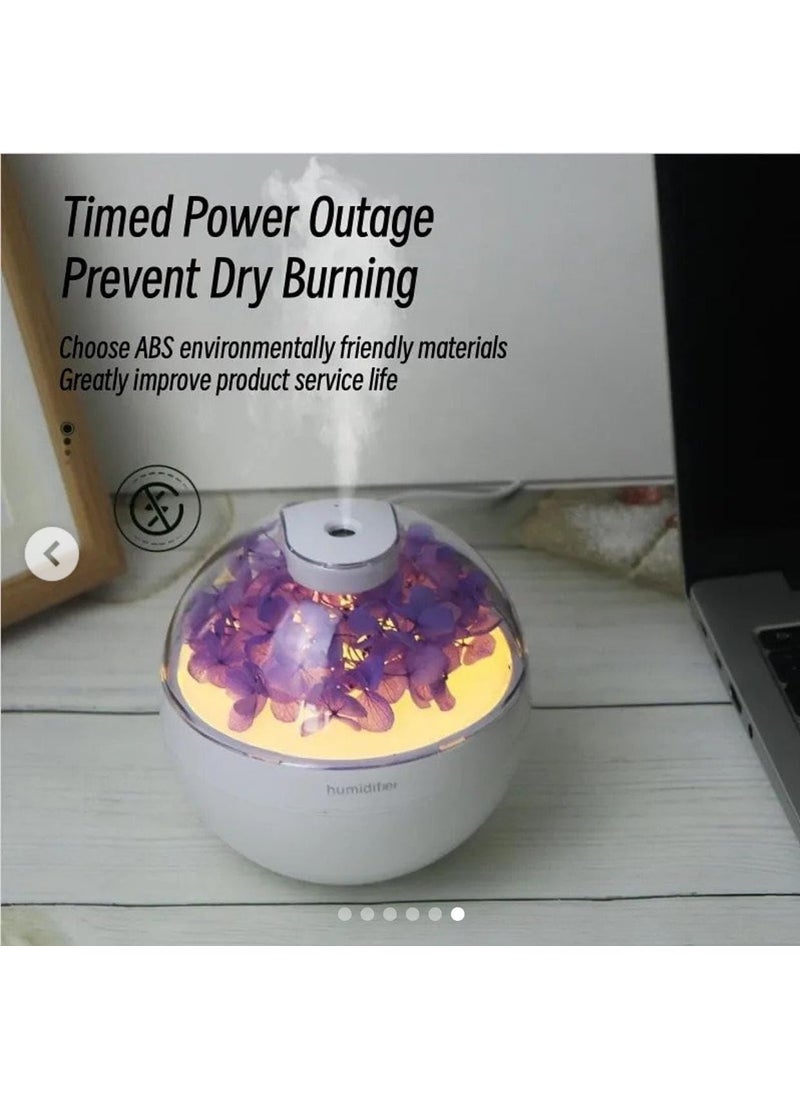 YADAVA Yadava USB Mini Aroma Diffuser Eternal Flower Aromatherapy Essential Oil Air Humidifier Diffuser Home Ultrasonic Mist Maker Cool Mist Humidifier Humidifiers for Bedroom Air Humidifier  - Image 4