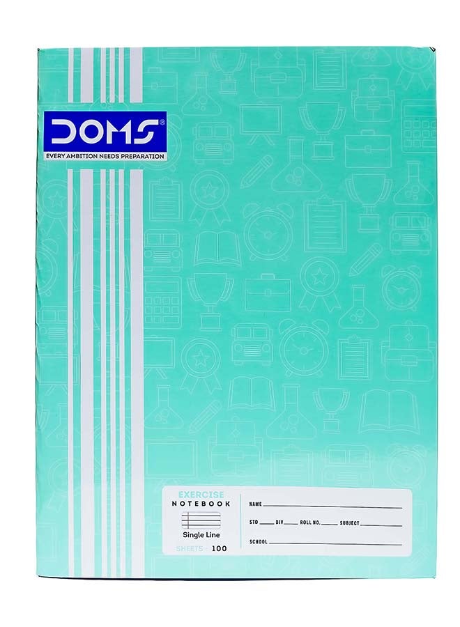 دفاتر تمارين دومز 100 ورقة خط واحد (LXW) 21X16