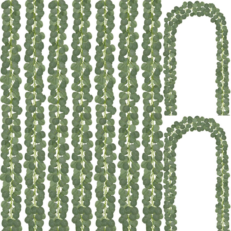 CQURE 48Pcs Eucalyptus Garland Artificial Eucalyptus Leaves Table Greenery Garland Wreath Vines for Wedding Party Table Bedroom Wall Room Decor - Image 1