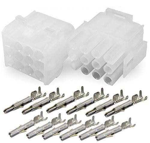 Molex - 20A Connector w/14-20 AWG, Wire Connector - 2.13mm D, Latch Lock, MLX (12 Pin)