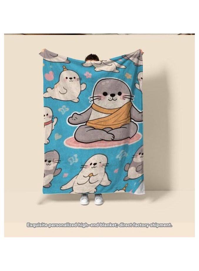 general Flannel thin blanket (warm and comfortable, suitable for sleep, gaming, dust removal and sandproof) 150cm*200cm - 585 - Image 4