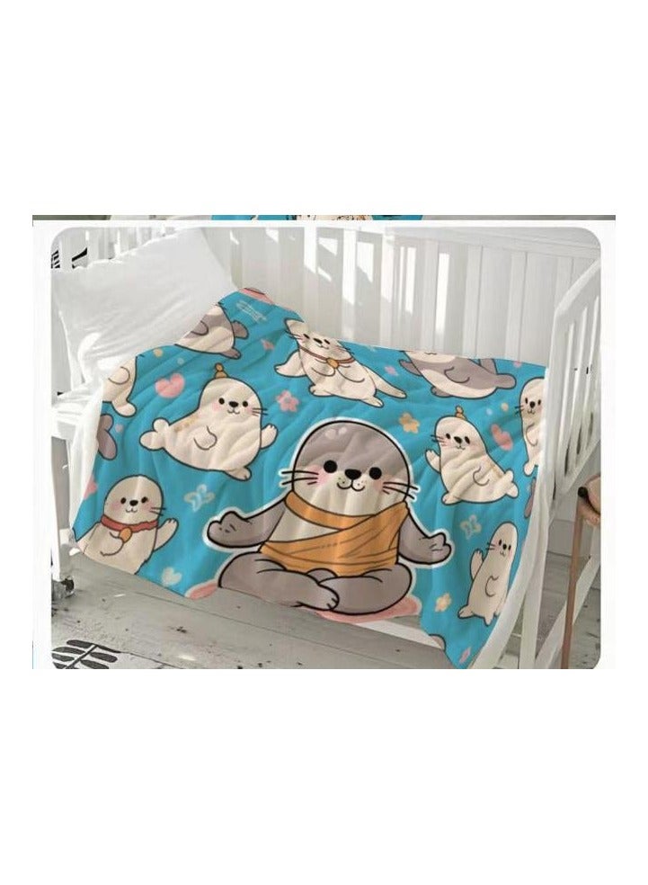 general Flannel thin blanket (warm and comfortable, suitable for sleep, gaming, dust removal and sandproof) 150cm*200cm - 585 - Image 3
