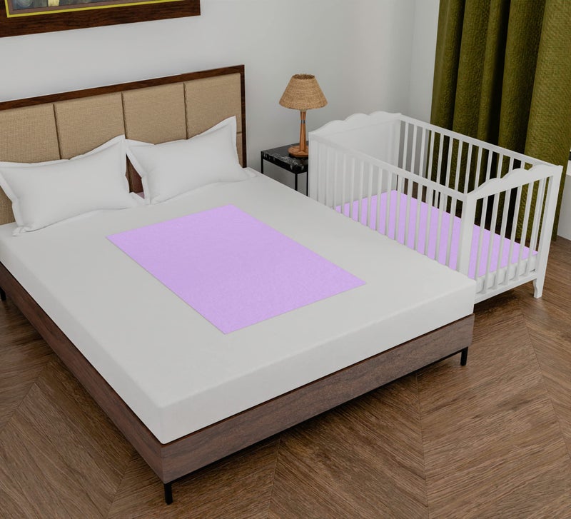 Daksh Baby Dry Sheet/Waterproof Sheet/Baby Sleeping Mat/Bed Protector/Quick Drying/Absorbent Dry Sheet (Small 20"x28"Inch)-Purple - Image 3