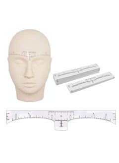 Disposable Eyebrow Ruler for Tattoo Makeup Eyebrow Ruler Sticker Makeup Tool Adhesive Eyebrow Sticker 100Pcs