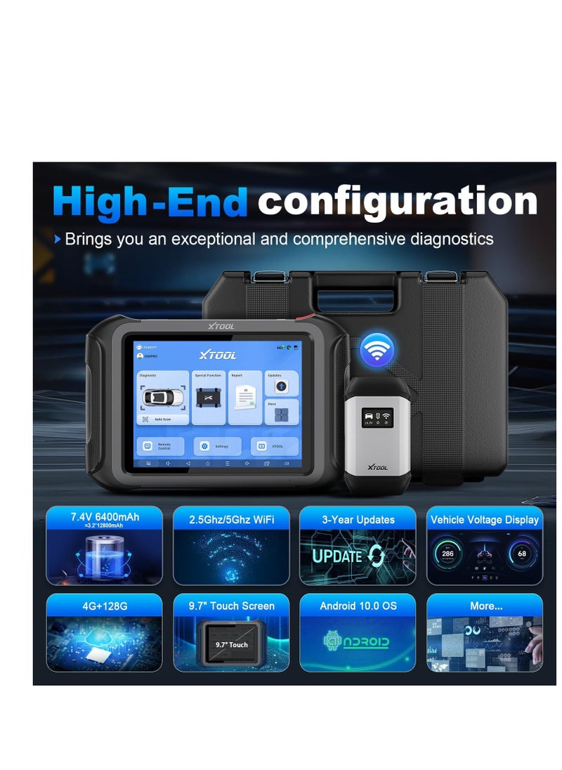 أداة اكس  - أداة تشخيص السيارات XTOOL D9S Pro Automotive Diagnostic Tool V2.0، ماسح ضوئي 2025 OBD2 مع مصادقة تلقائية من FCA، برمجة وحدة التحكم الإلكترونية/ ترميز وحدة التحكم الإلكترونية، أداة مسح ثنائية الاتجاه مع طوبولوجيا، أكثر من 42 عملية إعادة ضبط، CAN FD/DoIP، ترقية D9S/D9Pro - Image 1