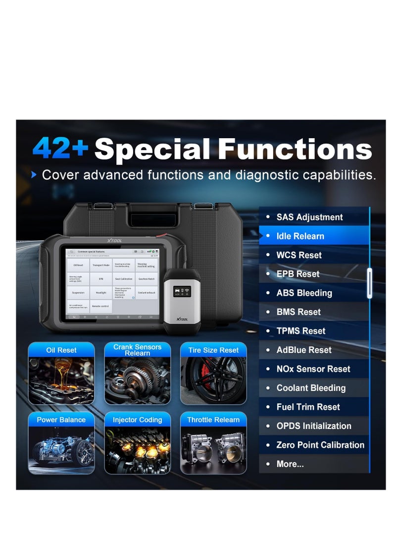 أداة اكس  - أداة تشخيص السيارات XTOOL D9S Pro Automotive Diagnostic Tool V2.0، ماسح ضوئي 2025 OBD2 مع مصادقة تلقائية من FCA، برمجة وحدة التحكم الإلكترونية/ ترميز وحدة التحكم الإلكترونية، أداة مسح ثنائية الاتجاه مع طوبولوجيا، أكثر من 42 عملية إعادة ضبط، CAN FD/DoIP، ترقية D9S/D9Pro - Image 1